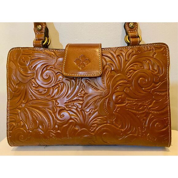 Patricia Nash Rienzo Leather Handbag w/Dustbag - Picture 2 of 9